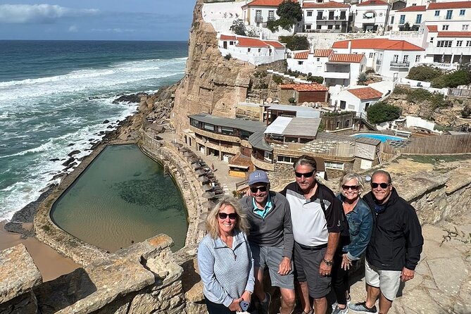 Private Tuk Tuk Tour of Sintra and Beaches in 2.5h - Azenhas do Mar: stairs, oceanfront pool, and the classic coastal photo